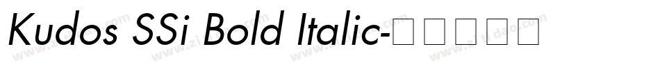 Kudos SSi Bold Italic字体转换